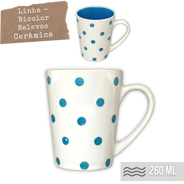 Caneca Cônica Chá Café Chocolate Quente De Cerâmica 260 Ml Rú