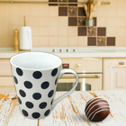 Caneca Cônica Chá Café Chocolate Quente De Porcelana Fina 340