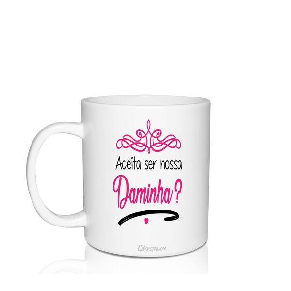 Caneca Convite 300 Ml Personalizada Para Daminha