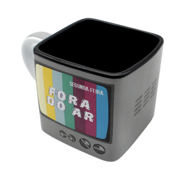 Caneca Cubo Tv Fora Do Ar