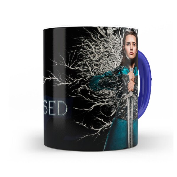 Caneca Cursed A Lenda Do Lago Dama - Interior E Alça Azul Esc