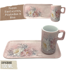 Caneca De Café 100 Ml Xícara Com Bandeja De Lanche Porcelana