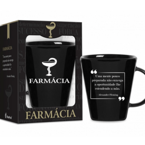Caneca De Cerâmica Cursos 360ml - Brasfoot - Farmacia