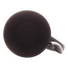 Caneca De Cerâmica Love Com Colher Preto Matt Rosa 310ml