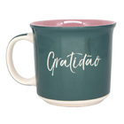 Caneca De Cerâmica Tom Gratidão 350 Ml