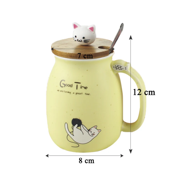 Caneca De Cerâmica Walfos Resistente Ao Calor Elashopp Amarel