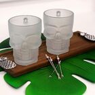 Caneca De Chopp Em Vidro Lyor Caveira Rock Style 510ml