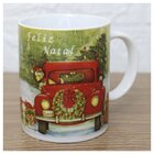 Caneca De Natal Carrinho 350ml Cerâmica