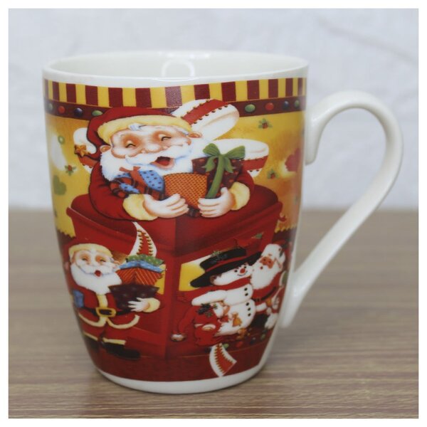 Caneca De Natal Natalina Papai Noel Feliz Natal 350ml Cerâmica