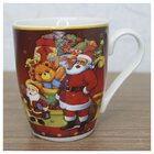 Caneca De Natal Papai Noel Com Presentes 350ml Cerâmica