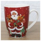 Caneca De Natal Papai Noel Estampada Em Cerâmica 350ml