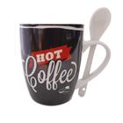 Caneca De Porcelana 240ml Hot Coffee - Casambiente