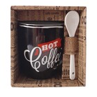Caneca De Porcelana 340ml Hot Coffee - Casambiente