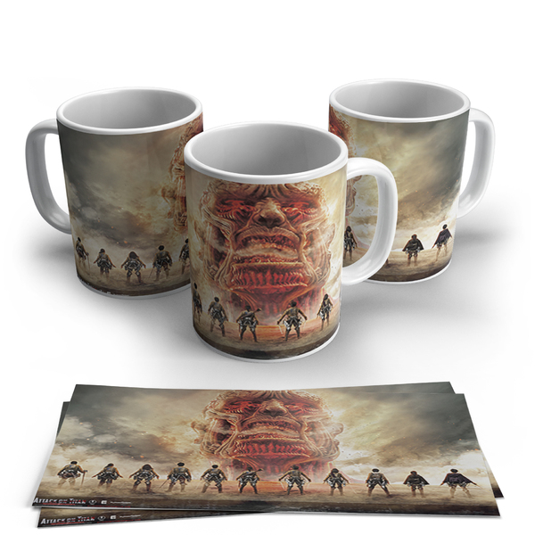 Caneca De Porcelana Attack On Titan Modelo 10