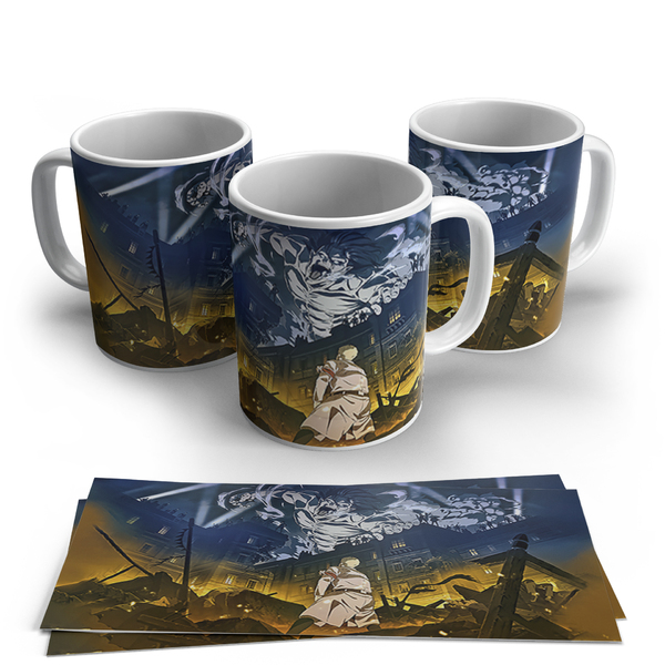 Caneca De Porcelana Attack On Titan Modelo 11