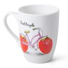 Caneca De Porcelana Bike Morango 340 Ml Bon Gourmet