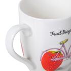 Caneca De Porcelana Bike Morango 340 Ml Bon Gourmet