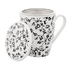 Caneca De Porcelana Com Infusor E Tampa Tiny Flowers 310ml
