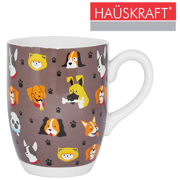 Caneca De Porcelana Dogs Hauskraft 350ml