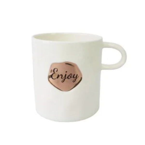 Caneca De Porcelana Enjoy Wish Home Design