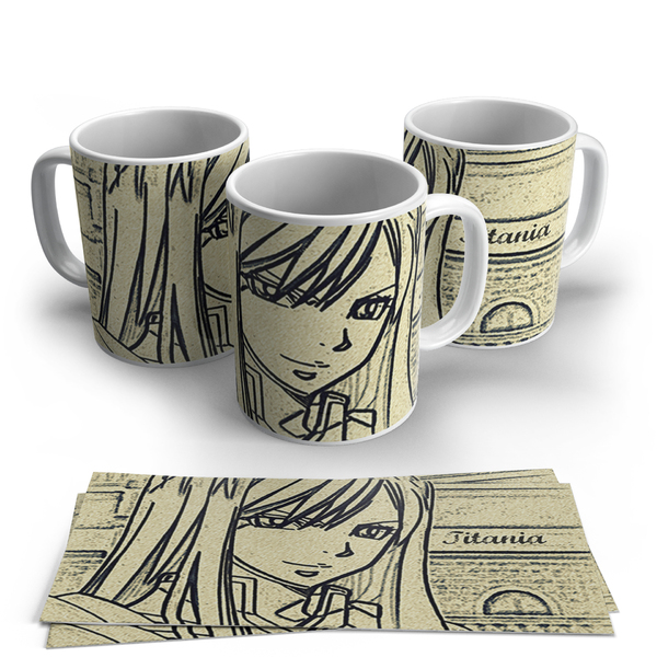 Caneca De Porcelana Fairy Tail Modelo 06