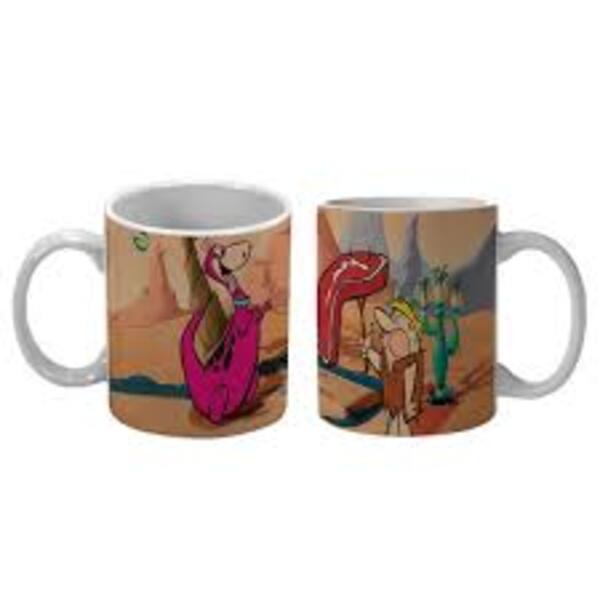 Caneca De Porcelana Flintstones Barney E Dino 300ml