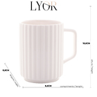 Caneca De Porcelana New Bone Roma Branca 340ml Ref.8588