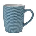 Caneca De Porcelana Textura Frozen 360ml Azul