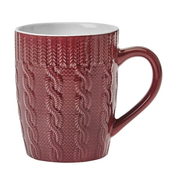 Caneca De Porcelana Textura Winter 360ml Vinho