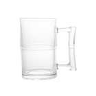 Caneca De Vidro Bambu Para Chopp E Cerveja 430ml