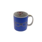 Caneca Decorativa Porcelana Herói Super Homem Cor Azul 8x8x8