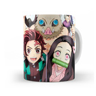Caneca Demon Slayer Personagens - Interior E Alça Branca