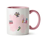 Caneca Dentista Rosa - Preto Liso