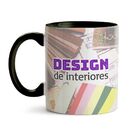 Caneca Design De Interiores Materiais - Interior E Alça Preta