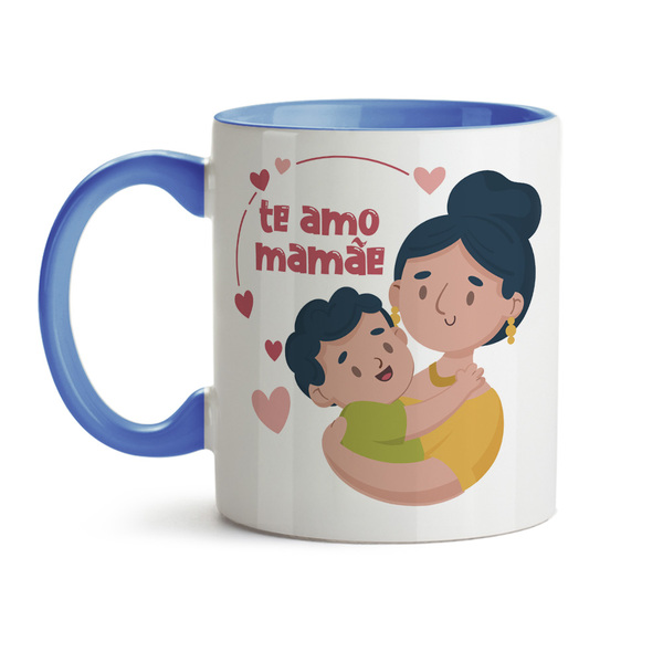 Caneca Dia Das Mães Mãe De Menino Recém Nascido - Interior E