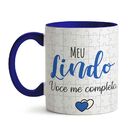 Caneca Dia Dos Namorados Meu Lindo Você Me Completa