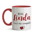 Caneca Dia Dos Namorados Minha Linda Você Me Completa