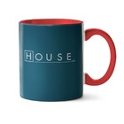 Caneca Doctor House Palhaço - Interior E Alça Vermelho