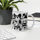 Caneca Dogs Preto E Branco