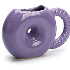 Caneca Donuts Rosquinha Roxa Decorada Cerâmica 3d 400 Ml