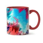 Caneca Dragon Ball Goku Sayjin Azul Interior E Alça Vermelho