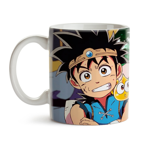 Caneca Dragon Quest Dai Gome-chan E Leona Interior E Alça Bra