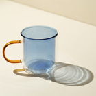 Caneca Dueto Dupla Vidro 350ml Azul