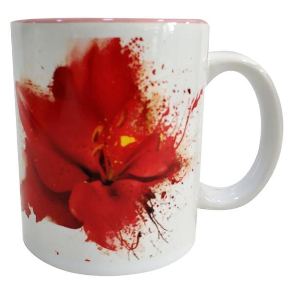 Caneca Dynasty Liquid Flower Lirio Em Porcelana