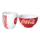 Caneca E Bowl Em Cerâmica Da Coca-cola Vermelha/branca