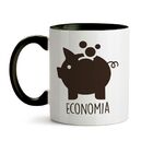 Caneca Economia Investimento - Interior E Alça Preta