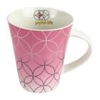 Caneca Em Cerâmica Rosa 340ml
