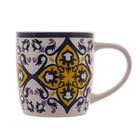 Caneca Em Porcelana Lyor Ladrilho 350ml Laranja