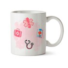 Caneca Enfermeira Branca - Loiro Liso