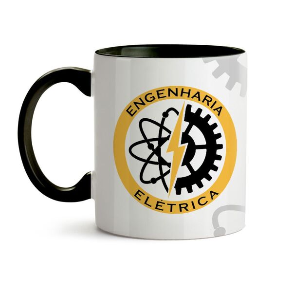 Caneca Engenharia Elétrica - Interior E Alça Preta